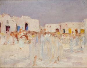 Kairouan (At a Bazaar) by Jan Ciaglinski
