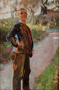 Landscape with the Artist's Son on a Path Landscape with the Artist's Son on a Path