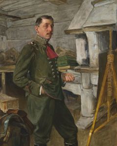 Self-Portrait in the Trenches by Stanislaw Janowski
