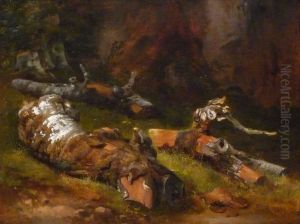 A Study of Tree Trunks by Theodore Rousseau