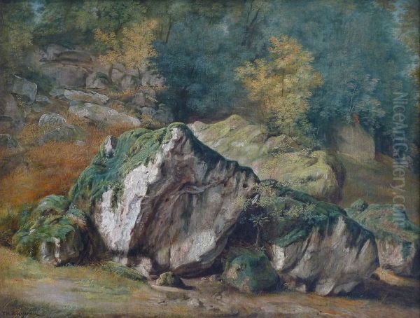 Etude de rochers et d'arbres, Fontainebleau - view 1