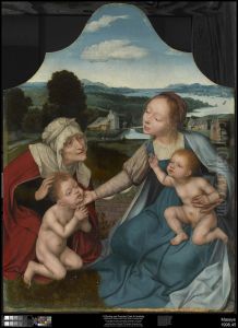 Virgin and Child with Saints Elizabeth and John the Baptist by Quinten Metsys