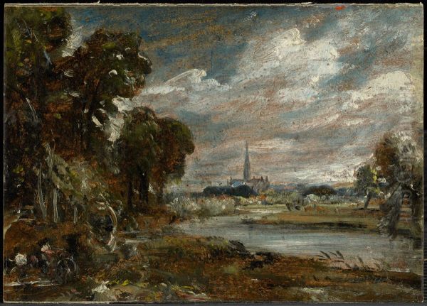 Salisbury Cathedral from the River Nadder - view 1