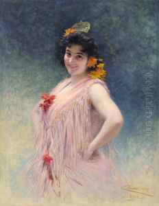 Emma Calve as Carmen by Theobald Chartran