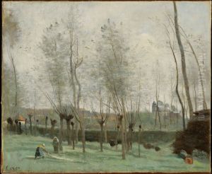 Washerwomen in a Willow Grove