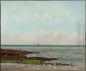 Laundresses at Low Tide, Etretat by Gustave Courbet