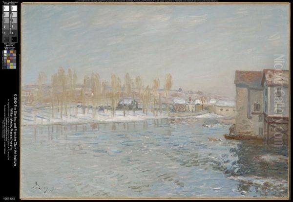The Loing and the Mills of Moret, Snow Effect - view 1