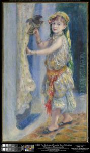 Child with a Bird (Mademoiselle Fleury in Algerian Costume) by Pierre Auguste Renoir