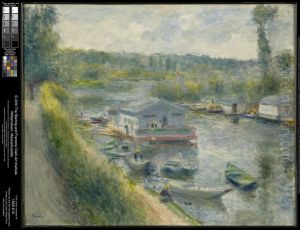 Wash-House Boat at Bas-Meudon by Pierre Auguste Renoir