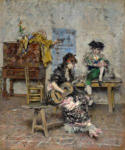 Suonatrice di chitarra Suonatrice di chitarra