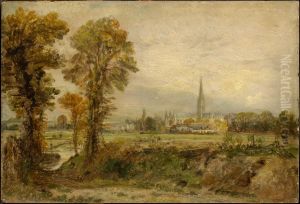 Distant View of Salisbury Cathedral