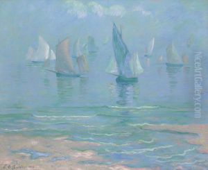 Sailboats At Dieppe by Theodore Butler