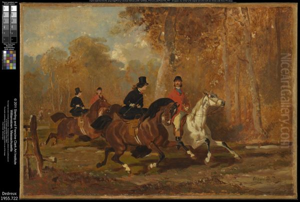 Equestrians in the Forest - view 1