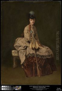 Woman Seated by Jules Adolphe Goupil