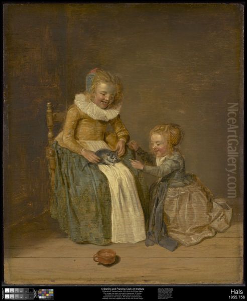 Children with a Cat - view 1
