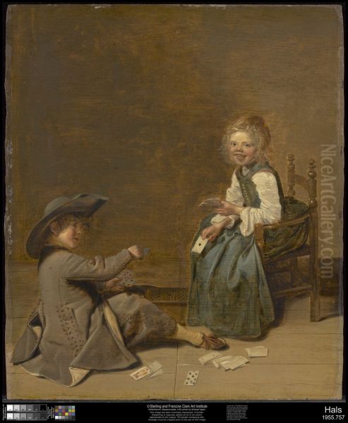 Children Playing Cards - view 1