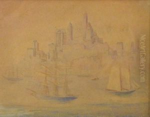 Ships And City by Theodore Butler