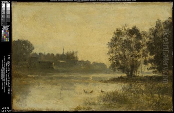 River Scene with Ducks - view 1