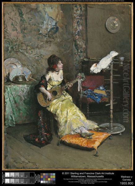 Woman with a Parrot - view 1