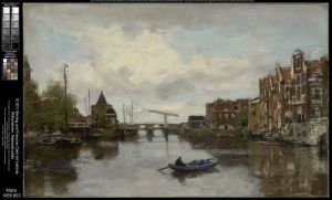 View of a Dutch City with the Schreierstoren in Amsterdam by Jacob Maris