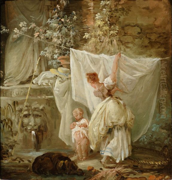 Laundress and Child - view 1