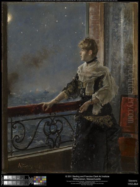 Moonlight (Au clair de la lune) by Alfred Stevens