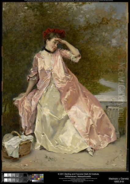 Woman with a Picnic Basket - view 1