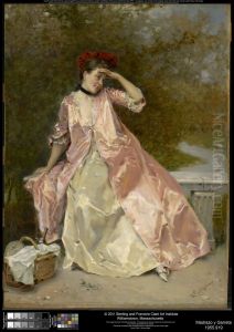 Woman with a Picnic Basket by Raimundo de Madrazo y Garreta
