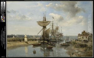 Frigates by Johan Jongkind