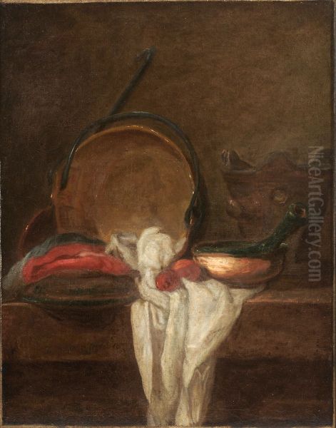 Cooking Pots and Ladle with a White Cloth - view 1