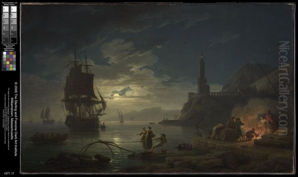Coastal Scene in Moonlight - view 1