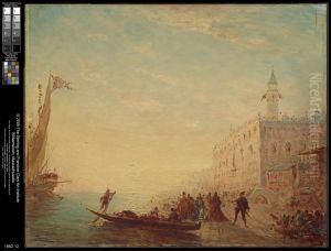 Riva degli Schiavoni, Sunset by Felix Ziem