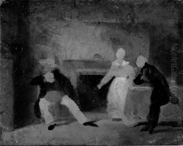 Study for "The City and Country Beaux" - view 1