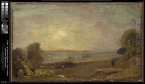 Dedham Vale from the Road to East Bergholt, Sunset