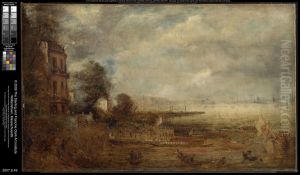 Waterloo Bridge Seen from Whitehall Stairs by John Constable