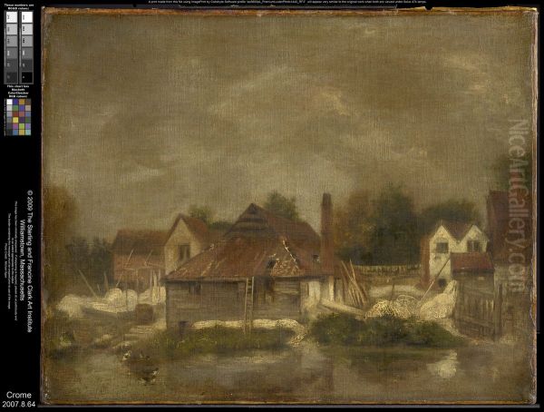 Sheds and Old Houses on the Yare - view 1