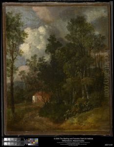 A Wooded Landscape with Figures by a House by Thomas Gainsborough