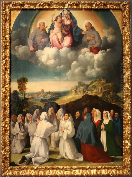 Mary appears to the Saints S. Francis and S. Bernhard - view 1