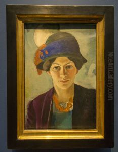 Frau des Kunstlers mit Hut