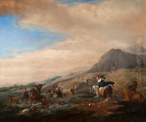 Hunting the Stag by Philips Wouwerman
