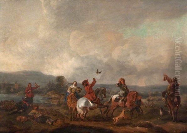 Landscape with Falconers - view 1