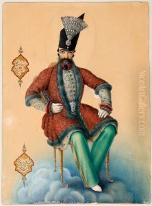 Portrait of Nasir al-Din Shah Qajar by Mirza Abolhassan Khan Ghaffari