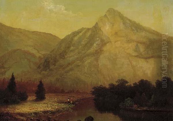 Riverbank In Front Of A Mountain - view 1