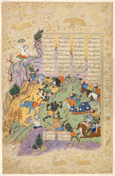Tahmuras Defeating the Divs - view 1