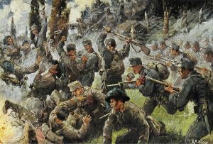 Close combat on the Doberdo by Rudolf Alfred Hoger