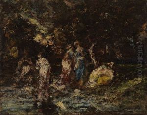 Scene galante dans un parc
