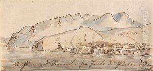 Bukten ved Sorrento sett fra Punta del Capo by Johan Wilhelm Ludwig Dahl