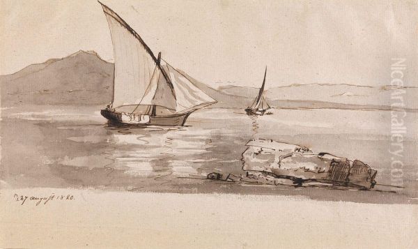 Feluccas in the Bay of Naples - view 1