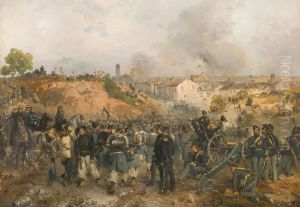 The capture of Palestro on the 30th may 1859 by Gerolamo Induno