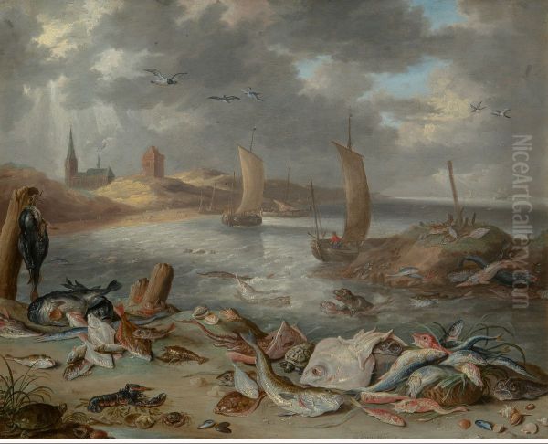 Coast with fish - view 1